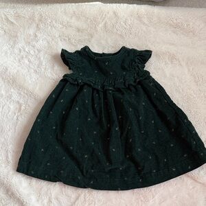Carter's Dark Green Ruffle Sleeve Dress